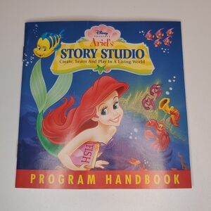 Vintage 90s Ariel's Story Studio Program Handbook. PC interactive storybook game